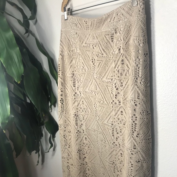 Chico’s Tan Crocheted Maxi Skirt - Picture 5 of 7